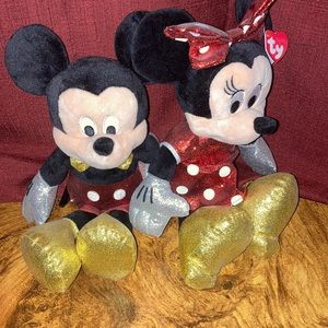 Mickey and Minnie TY BEANIE BUDDIES